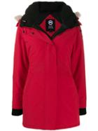 Canada Goose Padded Hooded Jacket - Red