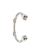 Alexander Mcqueen Skull Detail Cuff Bracelet - Silver