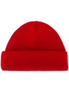 Études - Knitted Hat - Unisex - Virgin Wool - One Size, Red, Virgin Wool