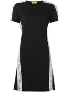 Versace Jeans Logo Stripe T-shirt Dress - Black
