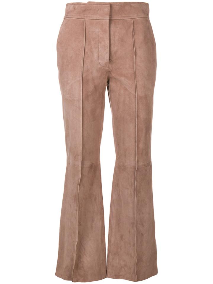 Joseph Lambskin Trousers - Pink & Purple