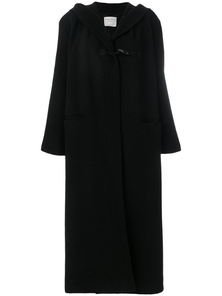 Forte Forte Hooded Long Coat - Black