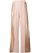 Nude Sequin Track Trousers - Pink