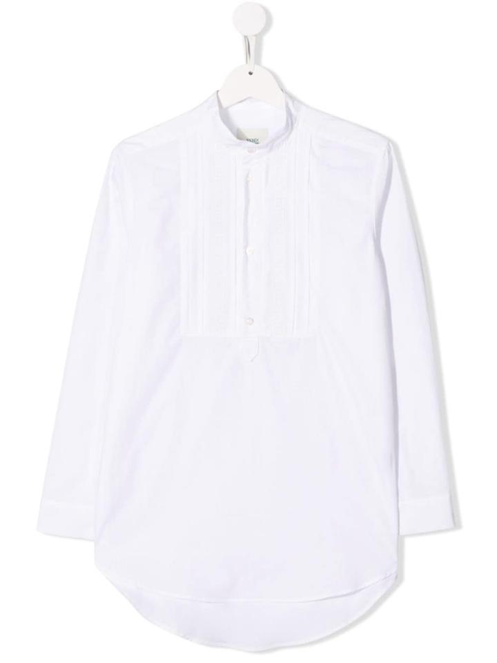 Fendi Kids Teen Embroidered Ff Motif Shirt - White