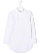 Fendi Kids Teen Embroidered Ff Motif Shirt - White