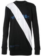 11 By Boris Bidjan Saberi Diagonal Logo Sweatshirt - Black