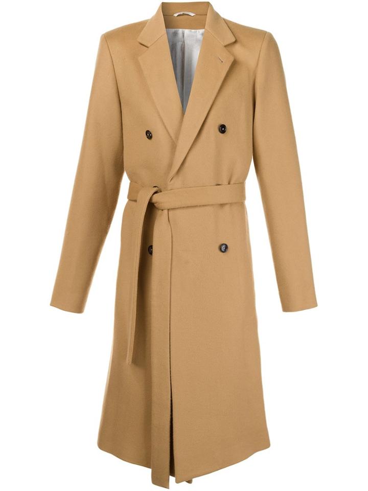 Ann Demeulemeester Double-breasted Overcoat - Nude & Neutrals