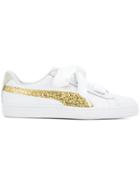 Puma Basket Glitter Sneakers - White