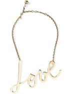 Lanvin 'love' Necklace - Metallic