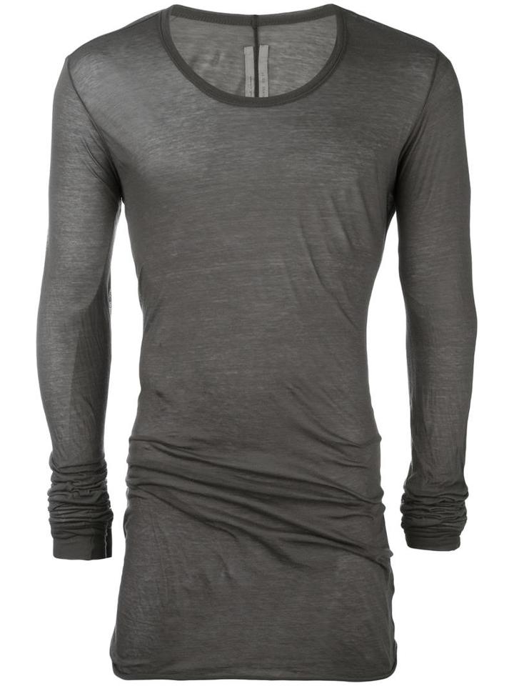 Rick Owens - Long Length T-shirt - Men - Cotton - L, Grey, Cotton