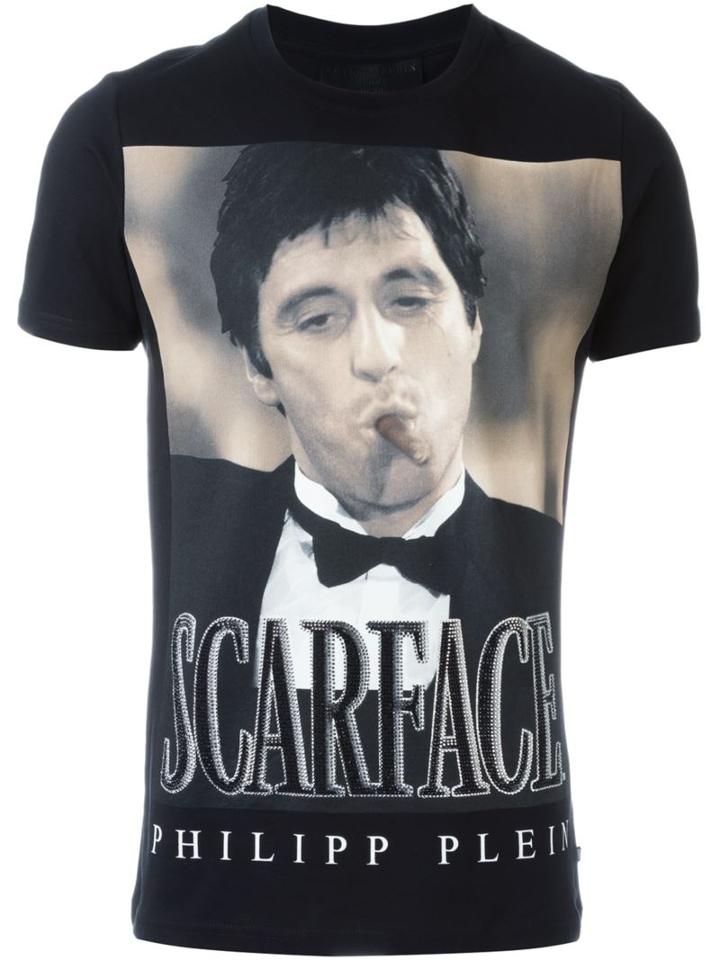 Philipp Plein Scarface Print T-shirt, Men's, Size: Xxl, Black, Cotton
