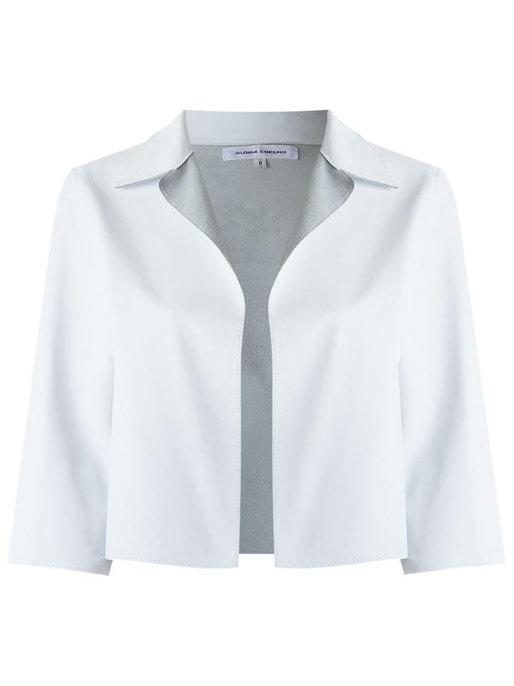 Gloria Coelho Crop Leather Jacket