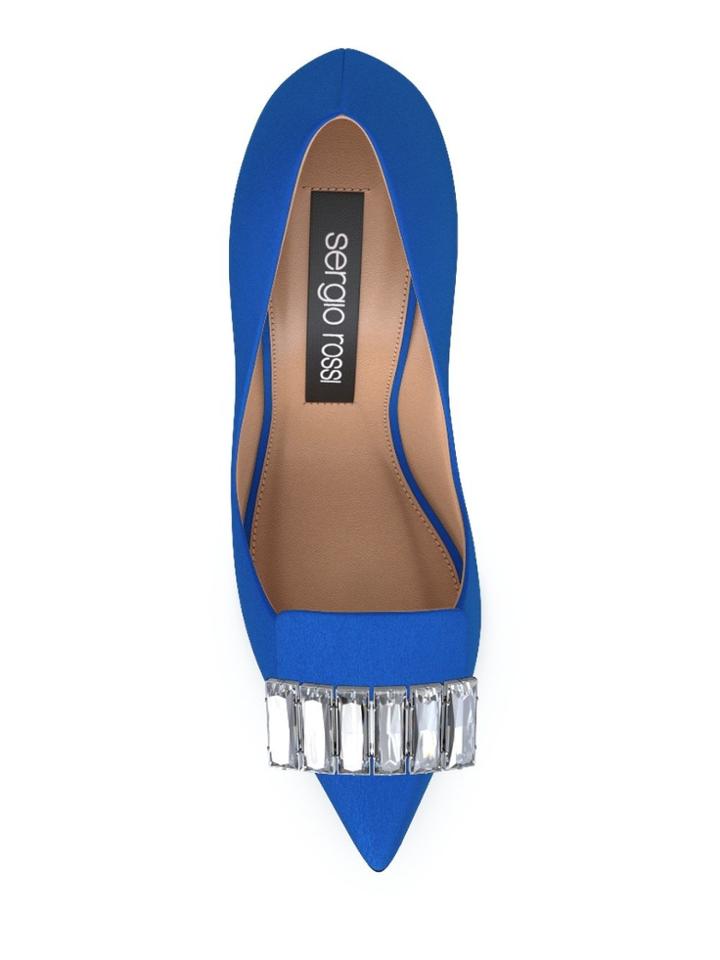 Sergio Rossi Embellished Pointed Pumps - Blue
