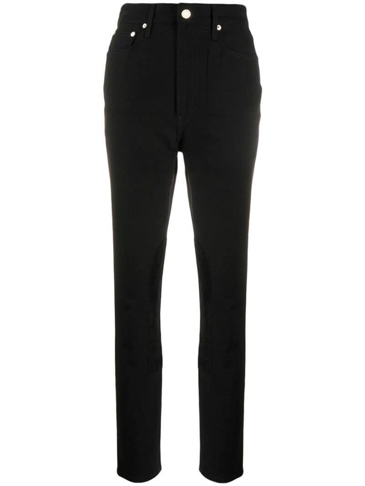 Helmut Lang High Waisted Straight Jeans - Black