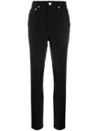 Helmut Lang High Waisted Straight Jeans - Black