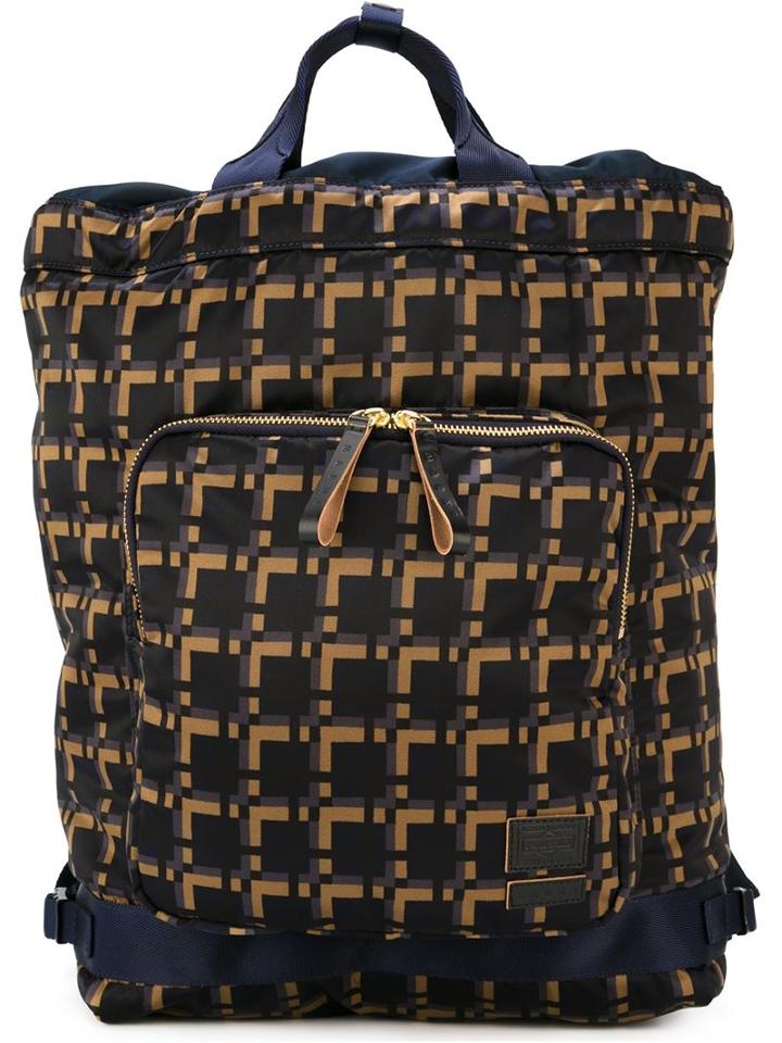Marni Marni X Porter Checked Backpack