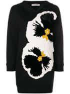 Valentino Floral Embroidered Sweater - Black
