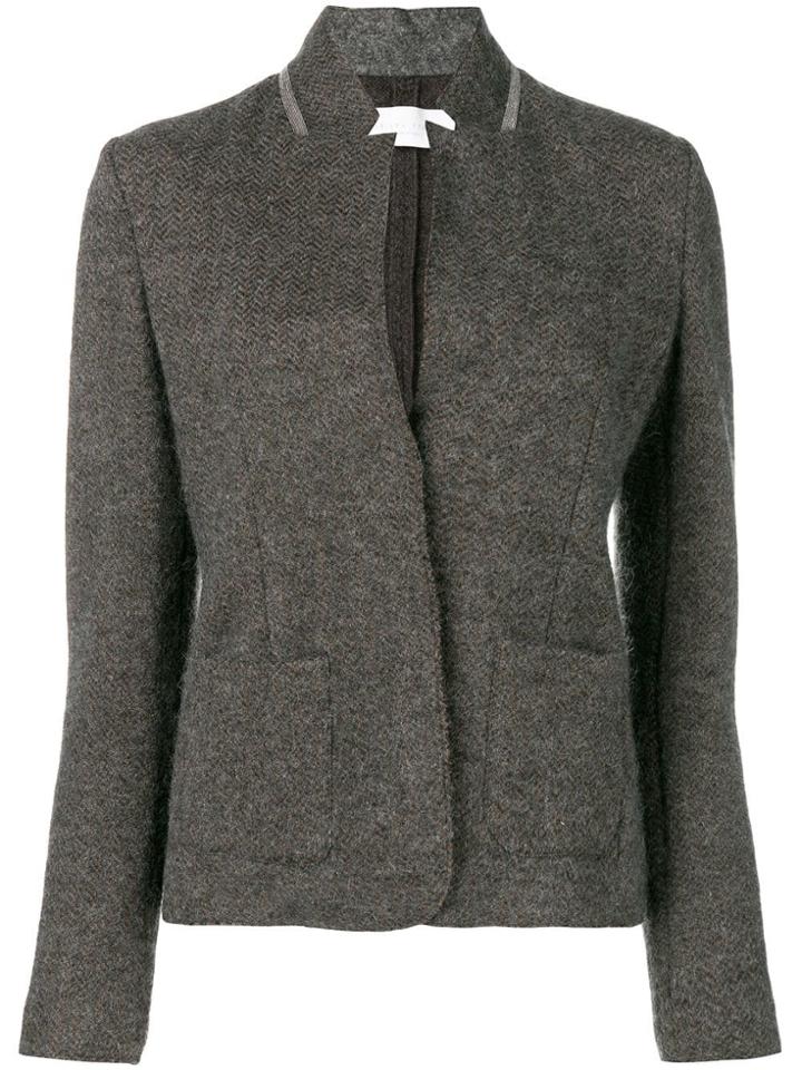Fabiana Filippi Herringbone Knit Blazer - Grey