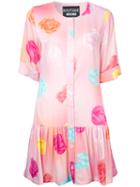 Boutique Moschino Floral Print Dress, Women's, Size: 48, Pink/purple, Rayon