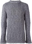 Ymc 'bauhaus' Knit Sweater, Men's, Size: Large, Grey, Acrylic/polyamide/merino