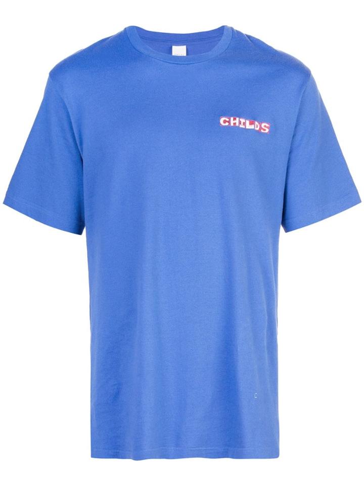 Childs Embroidered Logo T-shirt - Blue