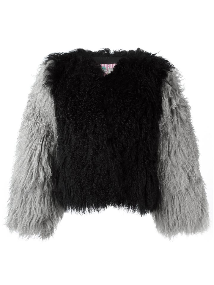 Charlotte Simone 'classic Fuzz' Jacket - Black