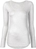 Majestic Filatures Round Neck Long Sleeve T-shirt, Women's, Size: 3, Grey, Viscose/spandex/elastane
