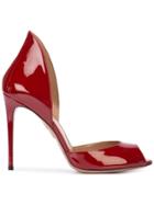 Aquazzura Peep Toe Sandals - Red