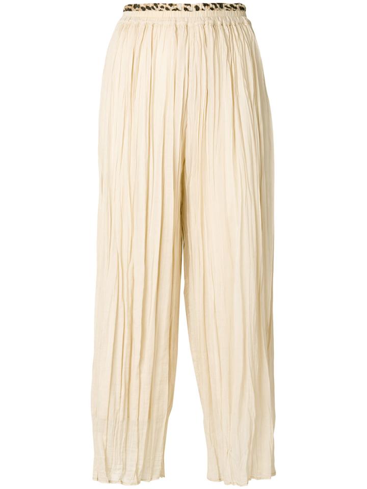 Forte Forte Pleated Cropped Trousers - Nude & Neutrals