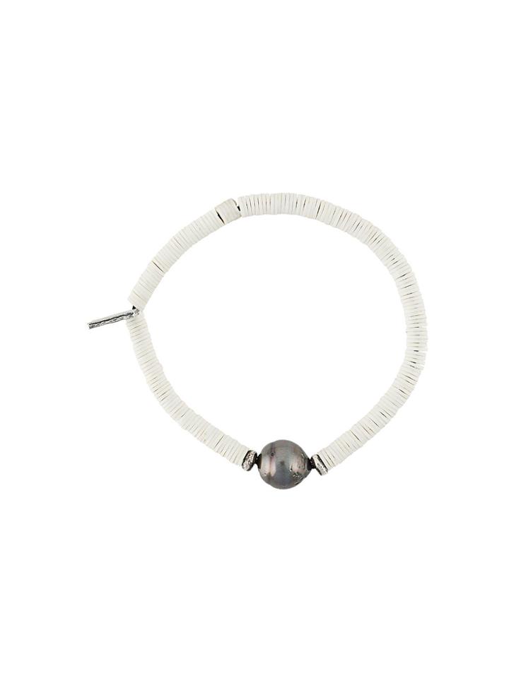 M. Cohen Stacked Disc Bracelet - White
