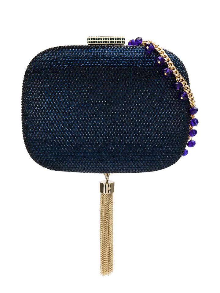 Serpui Apliqué Clutch - Blue