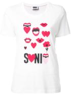 Sonia By Sonia Rykiel Logo Print T-shirt, Women's, Size: Large, White, Cotton/modal