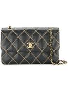 Chanel Pre-owned Stitched Quilt Shoulder Bag - Black