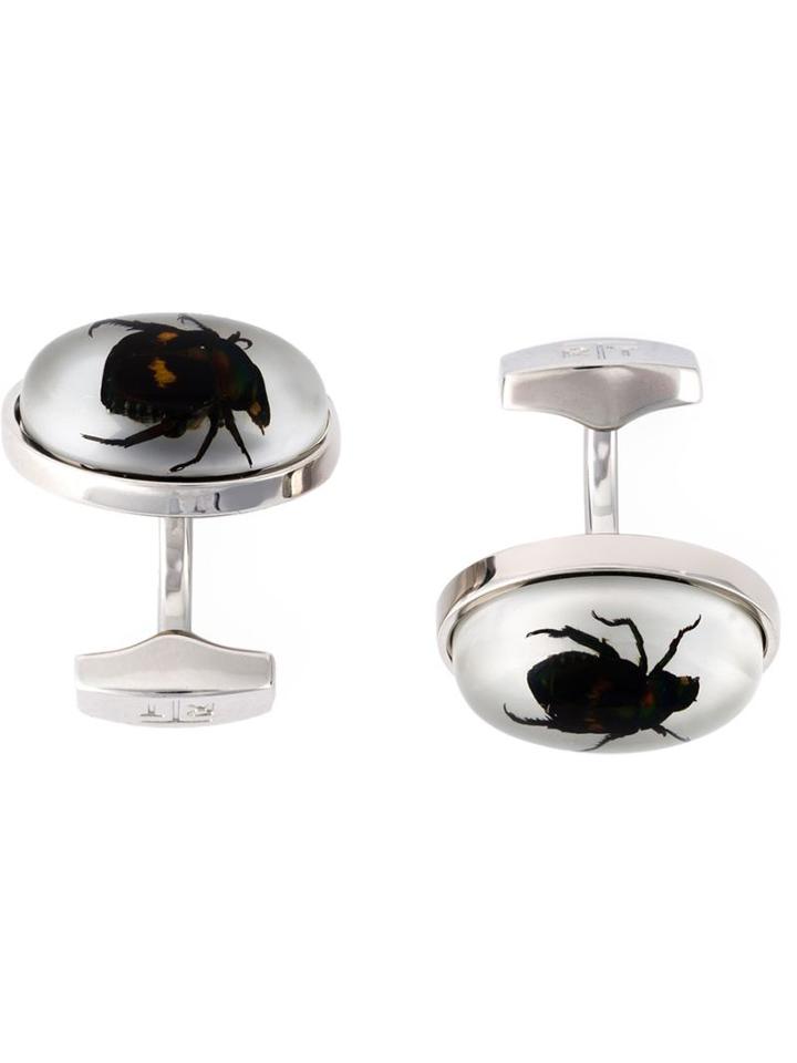 Tateossian Beatle Cufflinks, Men's, Metallic, Rhodium