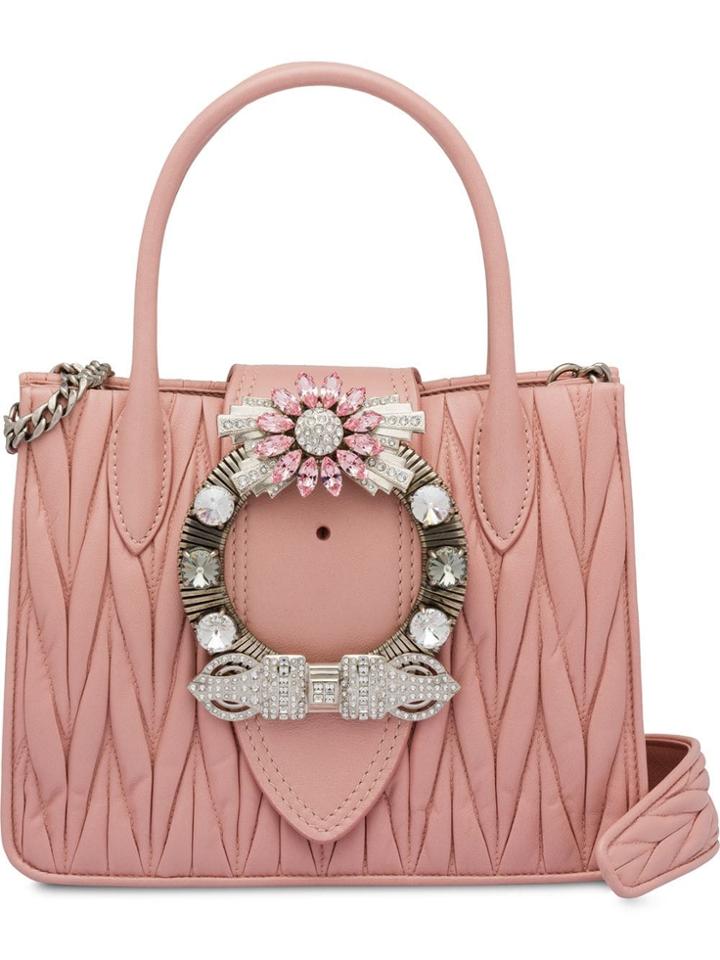 Miu Miu Miu Lady Matelassé Handbag - Pink