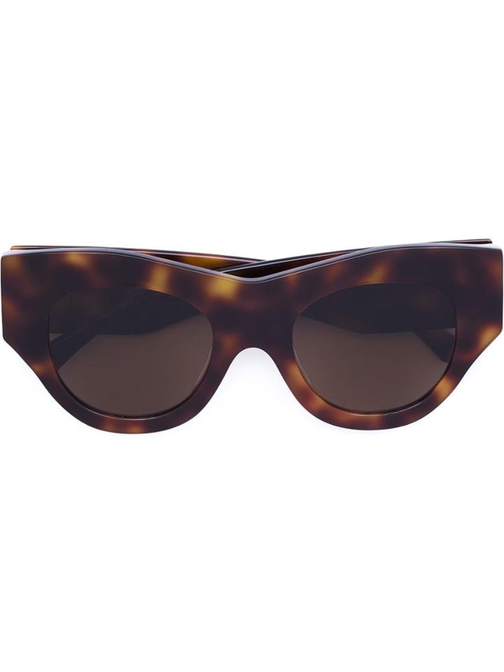 Vera Wang Thick Cat Eye Sunglasses - Brown