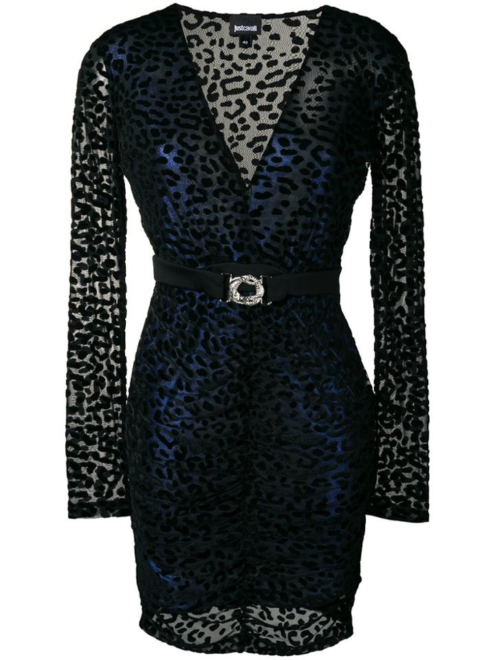 Just Cavalli Animal Print Mini Dress - Black
