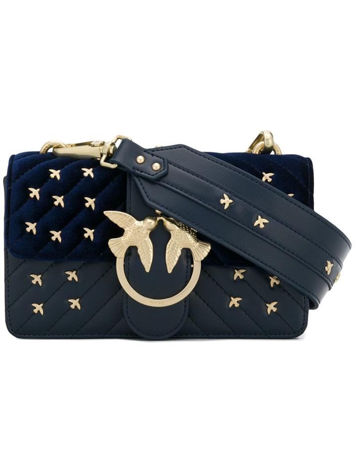 Pinko Mini Love Shoulder Bag - Blue