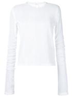Irene Oversized Sleeve Mesh Blouse, Women's, Size: 38, White, Cotton/rayon