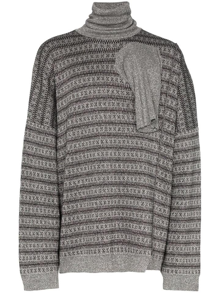 Raf Simons Triple Roll-neck Jumper - Grey