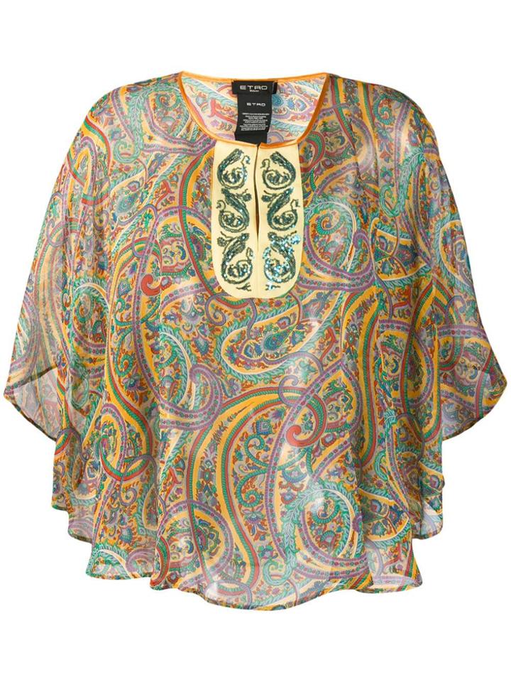 Etro Paisley Print Blouse - Yellow
