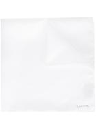 Lanvin Classic Plain Pocket Square, Men's, White, Silk
