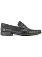 Magnanni Classic Textured Loafers - Black