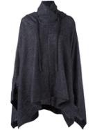 Lost & Found Ria Dunn Soft Poncho, Women's, Size: Small, Black, Modal/mohair/wool/polyamide