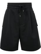 Fengchen Wang Side Zip Shorts, Men's, Size: Small, Black, Polyester/spandex/elastane/viscose