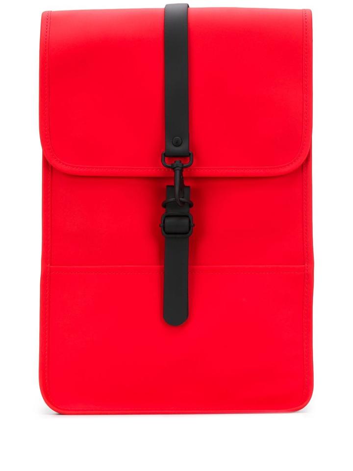 Rains Matte Waterproof Backpack - Red