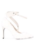 Off-white 100mm Textured Pumps