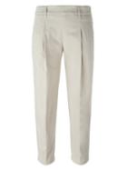 Eleventy Tailored Cropped Trousers, Women's, Size: 29, Nude/neutrals, Cotton/polyester/spandex/elastane