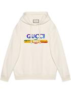 Gucci Sweatshirt With Sequin Gucci Logo - White