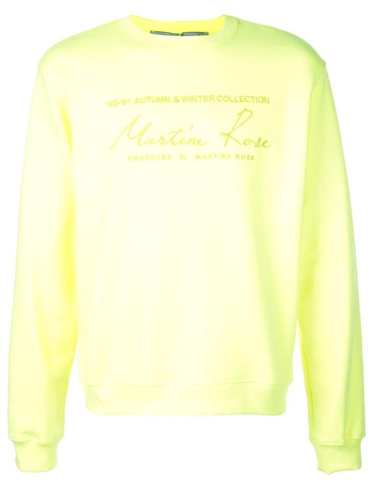 Martine Rose Logo Print Sweatshirt - Yellow